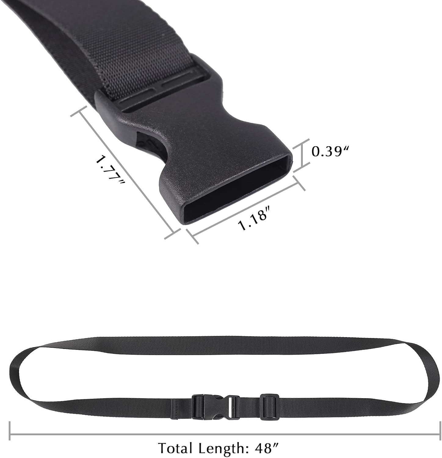 Utillity Spring Strap 4 Pack 1X48 Inch Adjustable Utility Straps with Quick Release Buckle ...