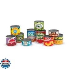 Melissa and Doug Let's Play House, 10 Grocery Cans with Removable
