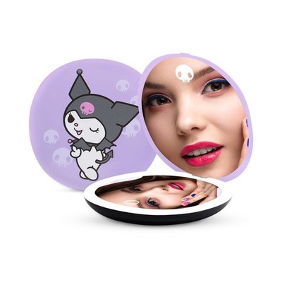 Impressions Vanity My Melody Portable Round LED Compact Mirror for Purse, Lighte
