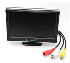 5 Inch AHD 800x480 Backup Camera Monitor, -08 TFT LCD Color Screen, Two Video 