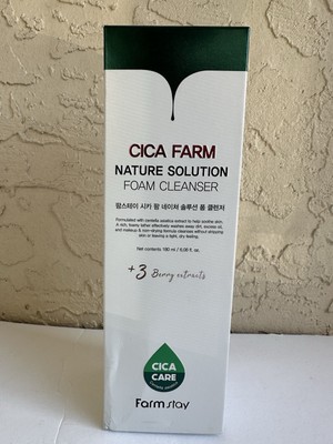 Farmstay Cica Farm Nature Solution Foam Cleanser Centella Asiatica 6.8 fL Oz NeW