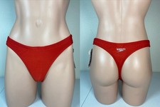 Modified Speedo Womens Deep Coral Thong Bikini Size XS
