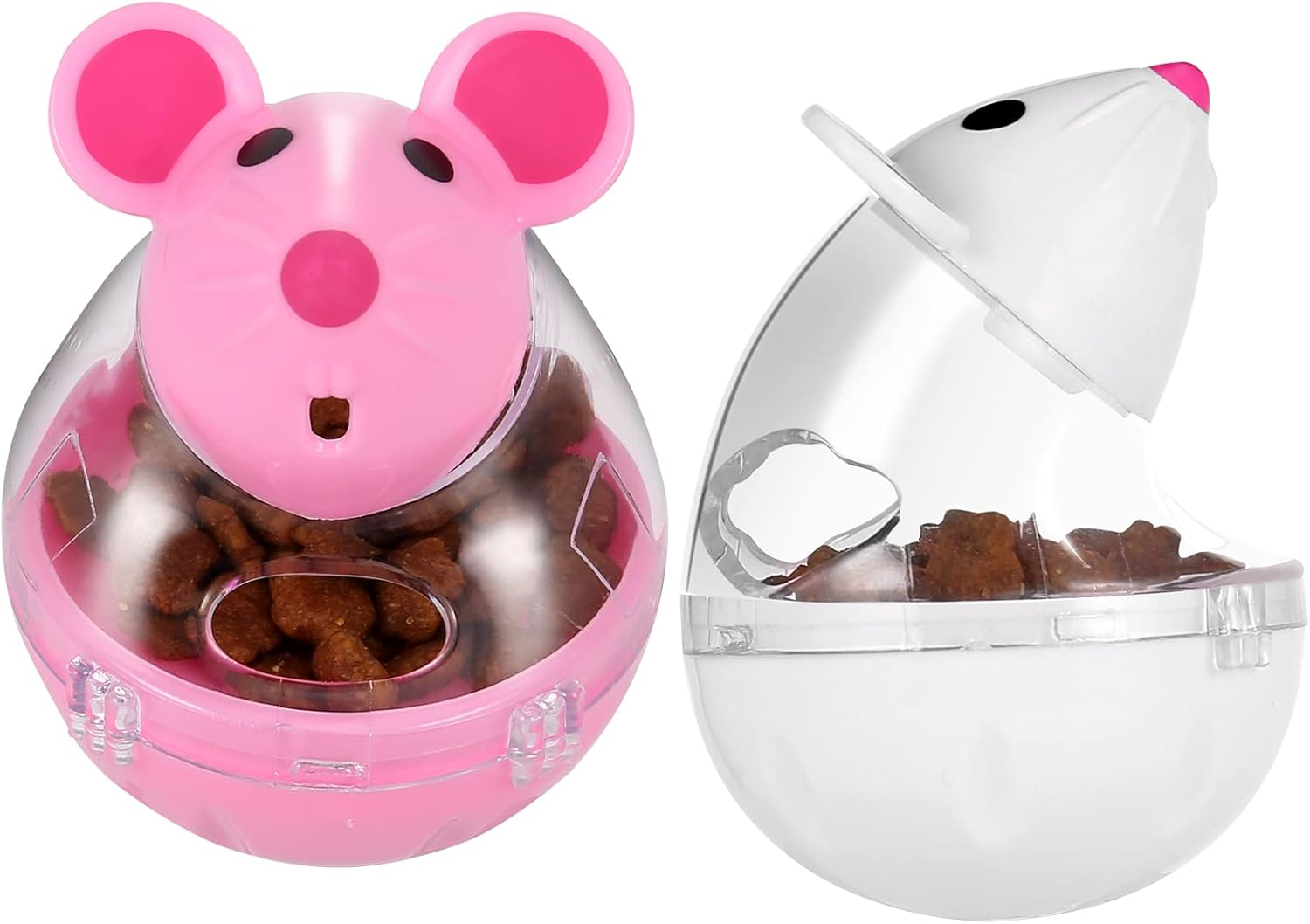 2 Pcs Cat Food Ball Dispenser Cat Treat Toy Feeder Toy for Interactive IQ Treat