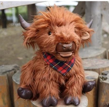 Chongker Highland Cow Stuffed Animal Weighted Highland Cow Plush 2.65 LBS