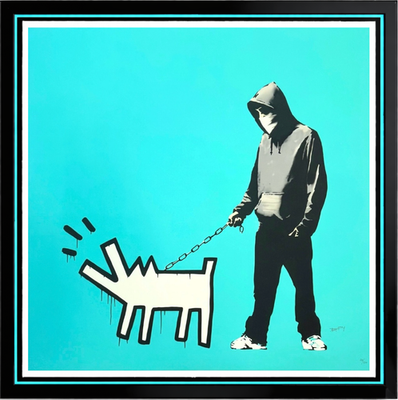 #ad #ad BANKSY quot;Choose Your Weaponquot; Aqua CYW Screenprint Signed Graffiti Street Art $1950.00