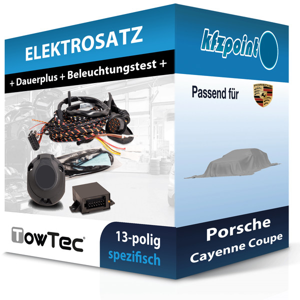 für Porsche Cayenne Coupe 08.2023-Jetzt Towtec E-Satz 13Polig Fahrzeugspezifisch-image