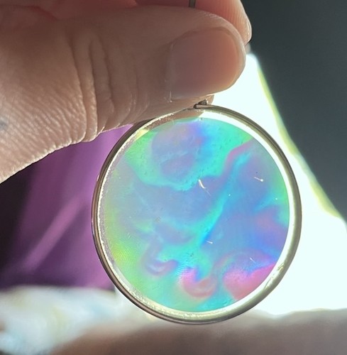Vintage Hologram Angel Pendant