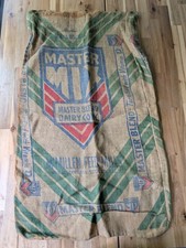 Vintage Master Mix Master Blend Dairy McMillen Burlap 100lb Feed Sack Bag Seed