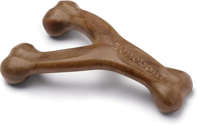 Wishbone Durable Dog Chew Toy for Aggressive Chewers, Made in USA, Small, Real B