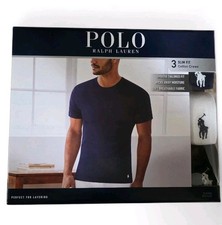 Polo Ralph Lauren Men's Slim Fit Crew Neck Cotton T-Shirts 3-Pack