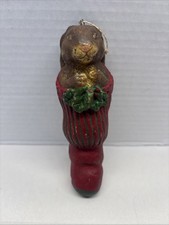 Bethany Lowe Ornament Rabbit in Stocking Deco...