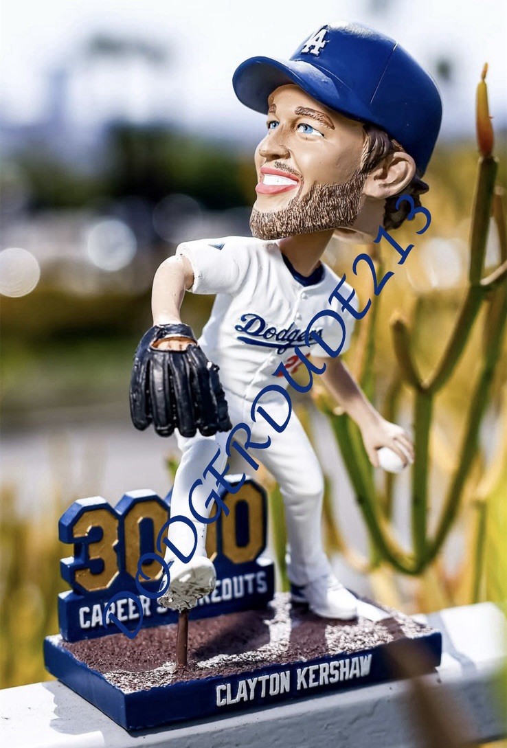 👑⚾️ Clayton Kershaw 3000 Strikeout LA Dodgers Bobblehead