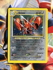Scizor 10/75 Neo Discovery Holo Rare Pokémon TCG Card English 2001 LP Swirl