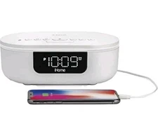iHome Health Power UVC Pro Sanitizer with Bluetooth Speaker & Alarm Clock NEW!