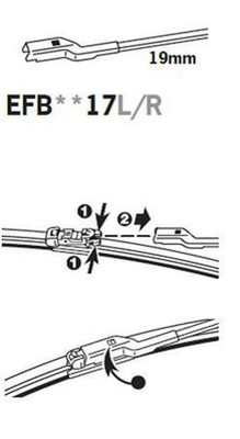 Wischblatt Scheibenwischer TRICO EXACT FIT BEAM EFB5517R für OPEL ZAFIRA FAMILY
