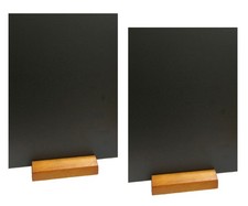 2 x A5 Menu Blackboard & Stand Table Top Chalk Board Notice Display Pub Specials