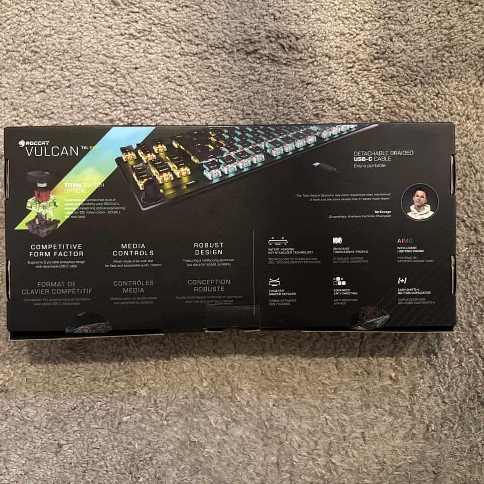 ROCCAT Vulcan TKL Pro Optical Gaming Keyboard - Black - Image 2 of 3