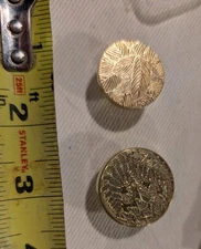 Lot Of 2 Ancient Ferns And Leaves Sealing Wax Threaded Stamp Heads Solid Brass