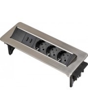 Brennenstuhl Indesk Tischsteckdose 3 Fach 2X Usb 2 M-image