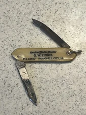 Vintage Pfister Hybrids Seed Kutmaster  Pocket Knife-Zinnel, Rockwell City, Iowa