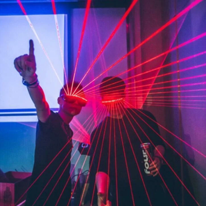 Red Laser Lighting Glasses Visible Beam Christmas Party Stage DJ Dancer Show - Image 4 of 4