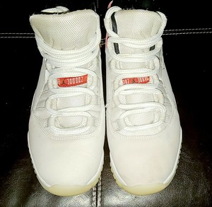 Air Jordan XI 11 Retro Size 8 Platinum Tint/Sail University Red, 378037-016 | eBay