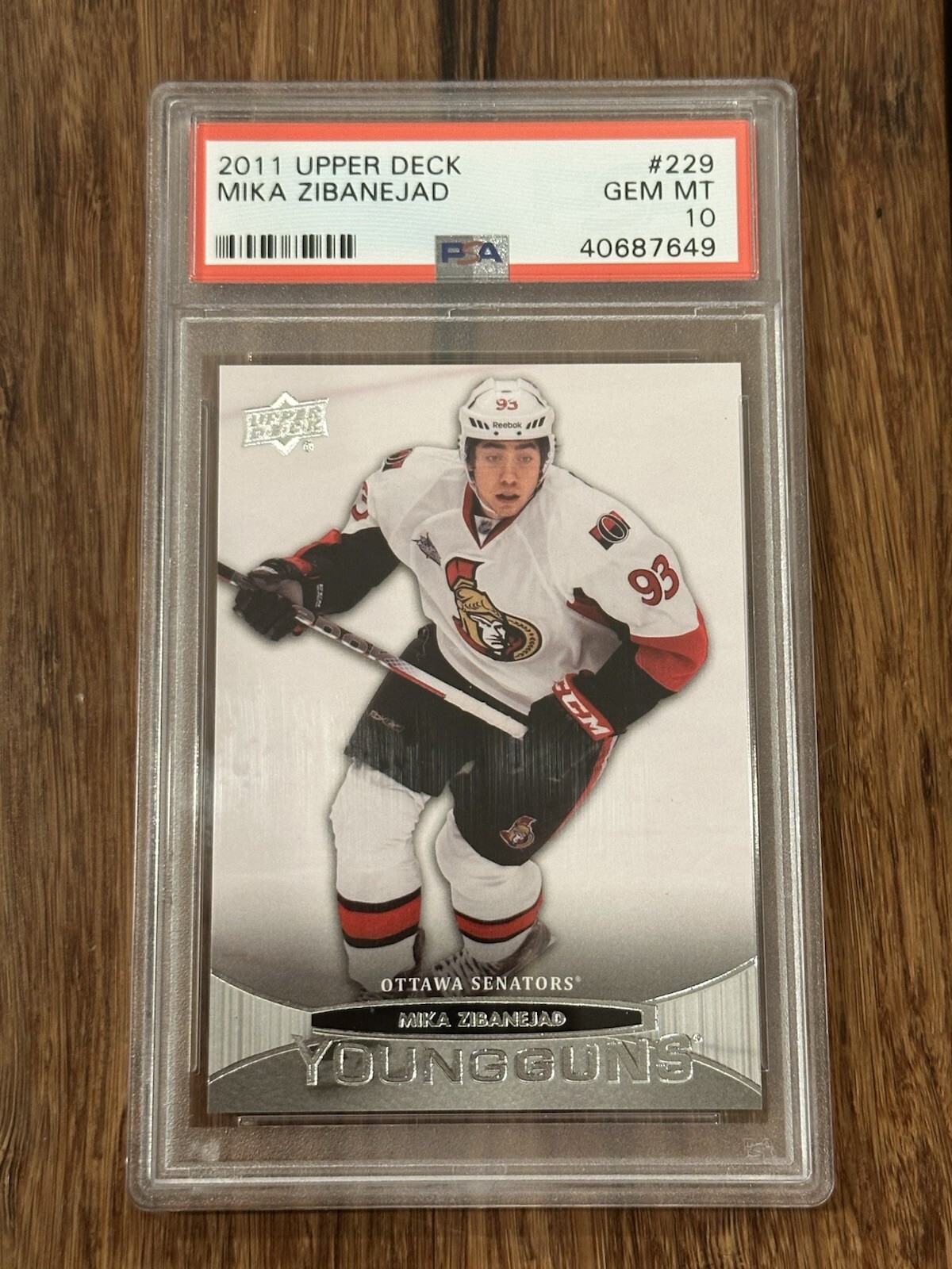 2011 Upper Deck Young Guns Mika Zibanejad #229 PSA 10