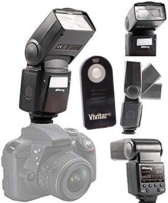 DEDICATED SPEEDLITE FLASH + REMOTE FOR CANON EOS REBEL XT XTI XS XSI 90D 70D T5I