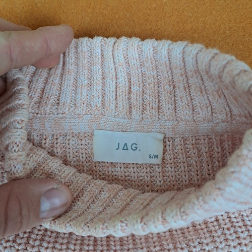 JAG Sweater Womens S/M High Neck Knitted Pullover Jumper Outerwear Oversized - Picture 8 of 14