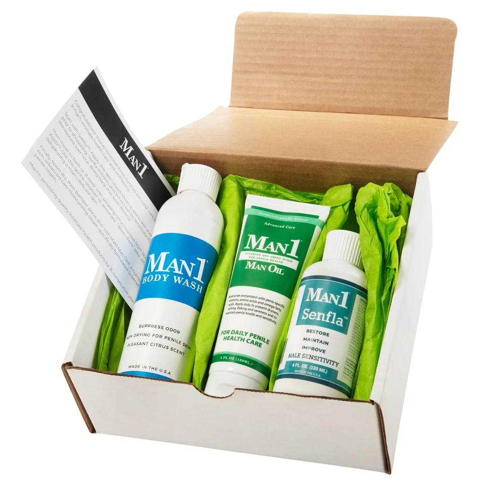 Colección Man1: Aceite Hombre, Senfla y Jabón Corporal - Lujoso Cuidado Íntimo para Hombre Foto 3 de 3