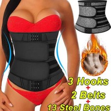 Women s Latex Waist Trainer Neoprene Belt Sauna Sweat Body Shaper Tummy Control