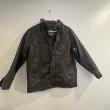 Hawke  Co. Boys Size 14-16 Aviator Bomber Brown Jacket Water Resistant