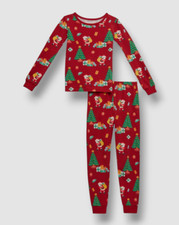  50 BedHead Pajamas Kid's Red Santa Christmas Pajama PJ Set Size 8