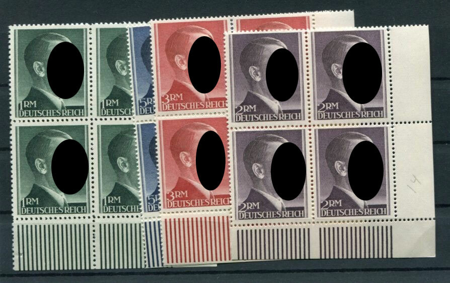 DR-3.Reich 799/802A Corner Block Of Four** MNH Post Fresh 206EUR (Z4210