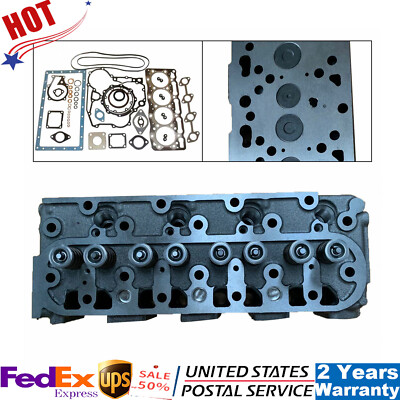 Engine Complete Cylinder Head w/Gasket Kit For Kubota V1505 V1505D V1505T V1505E