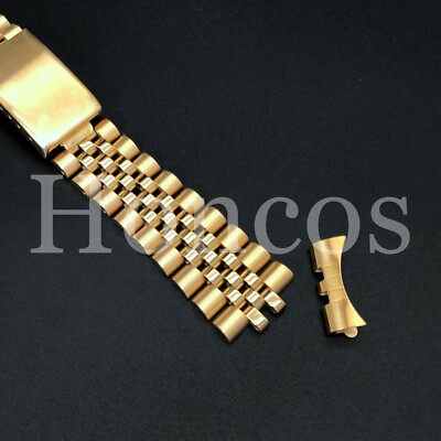Curved End Links Jubilee Replacement Bracelet Watch Band Strap 13/19/20/21 MM