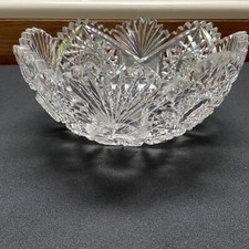 Vintage ABP American Brilliant Period Cut Crystal Fruit Bowl, 9''  x 4 1/2" High