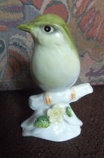 ADDERLEY GREEN FINCH / WOOD WARBLER PORCELAIN BIRD 3" (8cm)