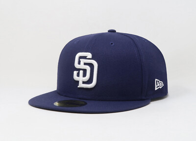 New Era 59Fifty Men Women Hat San Diego Padres Navy Blue 2019 Home Cap Big Sizes