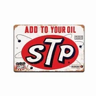 STP Racing  Vintage Looking Gas Oil Sign Station Garage  Retro Rustic Tin Sign