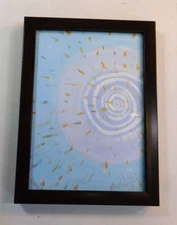 Sunlight After the Eclipse- patterned abstract painting  -  frame 7 3/4"x 5 3/4"