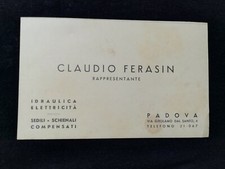 Biglietto Pubblicitario Padova Claudio Ferasin Rappresentante Idraulica KY1922