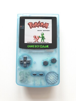 Gameboy Color GBC Amoled Oled | Ice Blue Blau  | Retro LCD XL IPS MOD Display