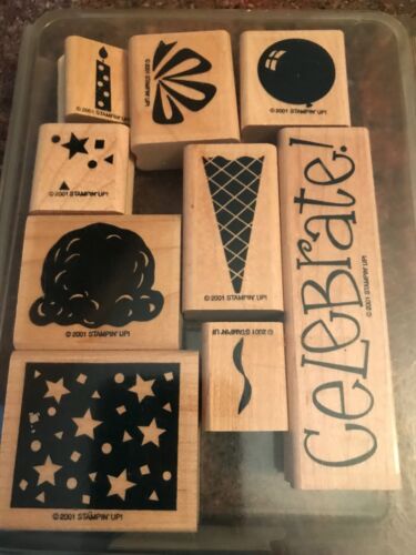 Stampin  Up Perfect Party Set of 9 stamps  - Picture 1 of 2