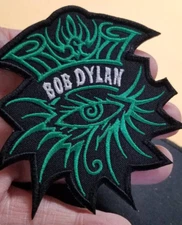 Bob Dylan band Embroidered  green Patch approx 3x3.5"
