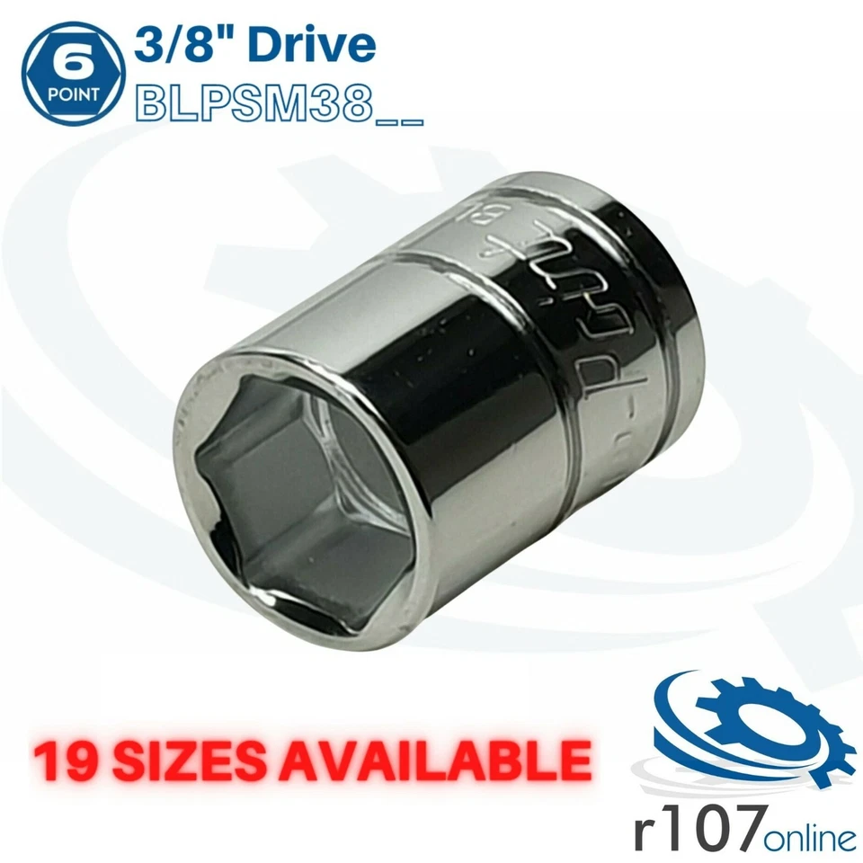 Blue Point 3/8" Shallow Socket Metric BLPSM, Individual Socket - CHOOSE SIZE