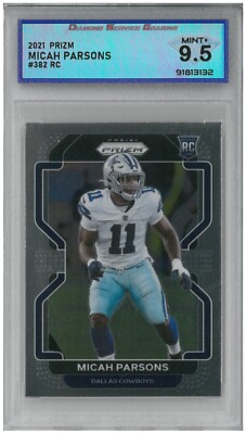 2021 Panini Prizm MICAH PARSONS #382 RC Rookie   DSG 9.5 Mint+