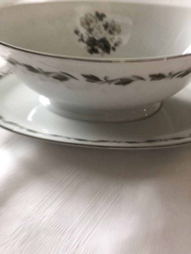 Vintage Flair Fine China Irene 4149 Gravy Boat With Plate Made In