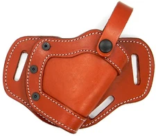 Right Hand OWB Small of Back or Side Belt Holster Brown Leather for FN 509 ++
