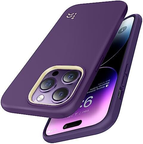 55A Silicone Magnetic for iPhone 14 Pro Case, Military Grade Drop Tested, Compat